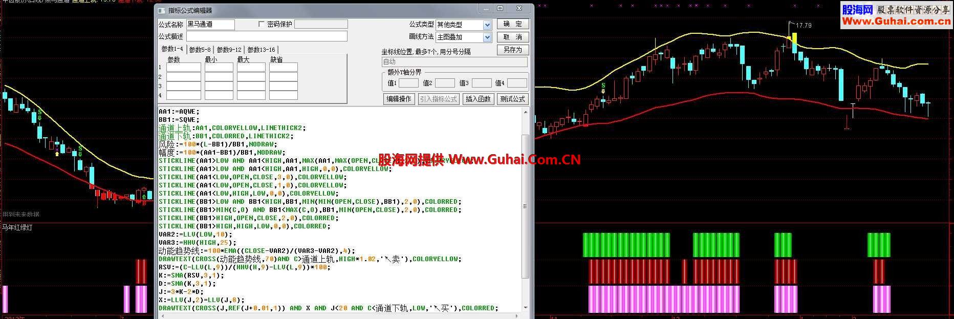 大智慧黑馬通道指標公式